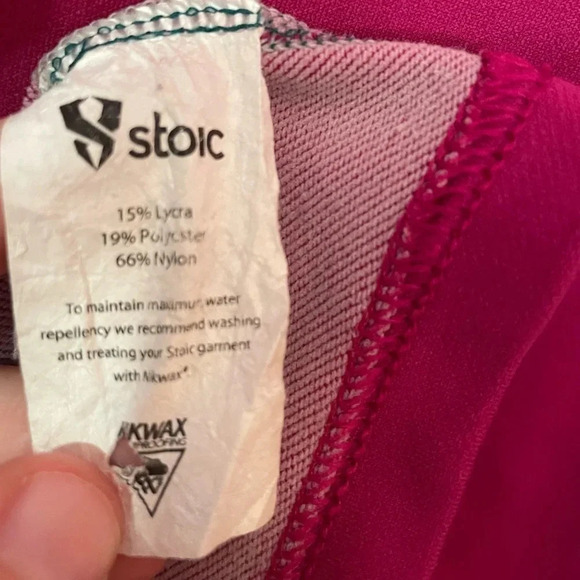 Stoic Nikwax Womens 1/4 Zip Pullover Top Size Medium Pink Waterproof Baselayer - Picture 4 of 8